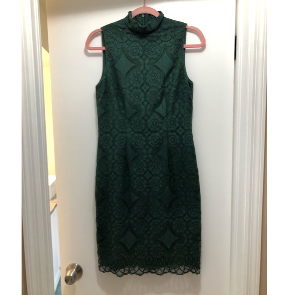 ANTONIO MELANI Dresses & Skirts - Antonio Melani Green Lace Sleeveless midi dress 4